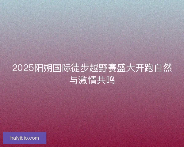 2025阳朔国际徒步越野赛盛大开跑自然与激情共鸣
